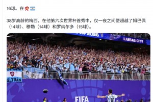 羅馬諾發(fā)文：梅西僅一夜之間就超越姆巴佩的進(jìn)球，追平克洛澤！