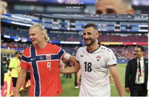 哈蘭德制造艾曼·侯賽因烏龍，賽后友好握手擁抱交流